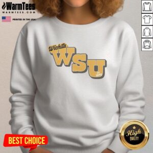 Good Wichita State Est 1895 gold sweatshirt featuring a classic design, perfect for fans and alumni of WSU.
