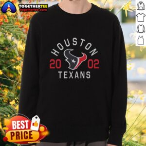 Hot Houston Texans Heritage Print Sweatshirt featuring vibrant team colors and logo, perfect for fans and cold weather.