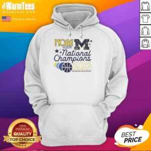 2026 NCAA Men's National Champions Michigan Wolverines basketball hoodie in navy blue, celebrating their championship victory.