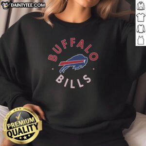 Cozy Hot Buffalo Bills Circle Sweatshirt featuring team logo, perfect for game day and showing team spirit.