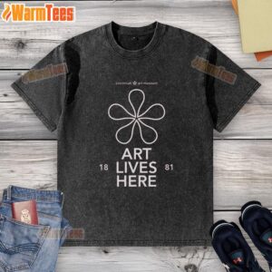 Premium Cincinnati Art Museum Art Lives Here T-Shirt - Image 2
