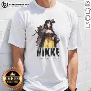 Alt Text: Official Nikke Goddess of Victory T-Shirt featuring vibrant graphics and a stylish design for fans and gamers.
