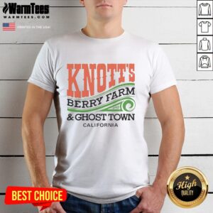 Original Knott's Berry Farm and Ghost Town California T-shirt featuring vintage design and iconic attractions.