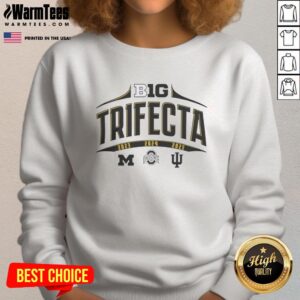 Hot Big Ten Summit Sportswear College Football National Champions Trifecta Sweatshirt in vibrant colors, perfect for fans.