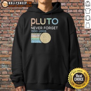 Awesome Retro Pluto Hoodie featuring 1930-2006 tribute design, perfect for Disney fans and vintage style lovers.