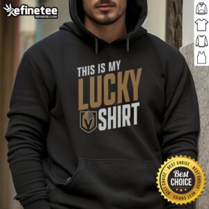 Premium Vegas Golden Knights 'This Is My Lucky Hoodie' showcasing team colors and logo, perfect for game day.