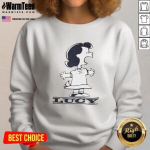 Official Lucy Van Pelt Peanuts 1960 sweatshirt featuring classic character design and vintage style.