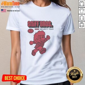 Good Sniff Brothers Security Team Ladies Tee featuring a stylish design and comfortable fit for security enthusiasts.