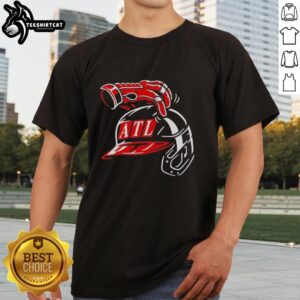 Alt Text: Premium Atlanta Braves ATL Head Scratch T-Shirt featuring a stylish design, perfect for fans and game day wear.