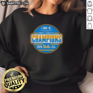 Alt Text: Premium UCLA Bruins Women's Gymnastics Champions 2026 logo sweatshirt featuring vibrant team colors and design.