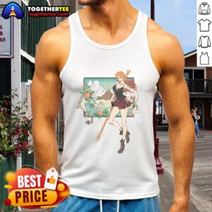 Original Nami One Piece Cat Burglar anime tank top featuring vibrant colors and stylish design for fans.