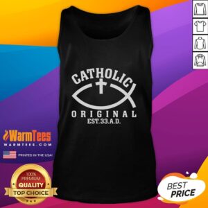 Awesome original Catholic Church tank top featuring God and Jesus Christ design, perfect for believers and fashion lovers.