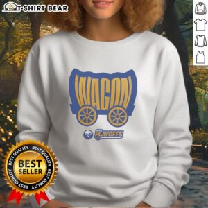 Premium Buffalo Sabres Wagon 2026 Playoffs Sweatshirt featuring team colors and logo, perfect for fans and game day.