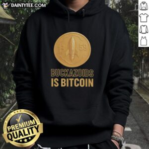 Nice Buckazoids is Bitcoin B-59 hoodie featuring a stylish design, perfect for cryptocurrency enthusiasts and casual wear.