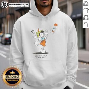 Disney Mickey Mouse hoodie featuring 'Someday Ill Be A Real Boy' design, perfect for fans of classic Disney apparel.