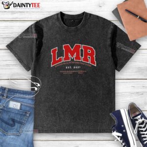 Alt Text: Top Mingyu wearing LMR Est. 2021 washed t-shirt, excited for all the good things to come, showcasing his style.