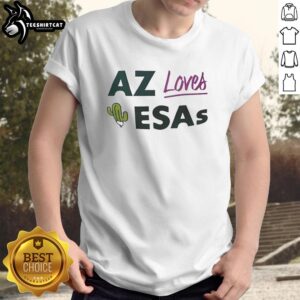 Original Az Loves Esas T-Shirt featuring a vibrant design celebrating love and culture, perfect for casual wear.