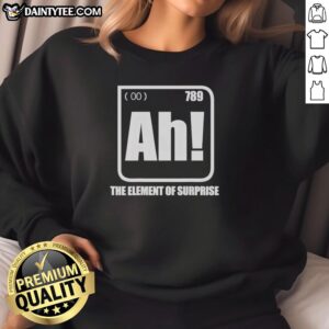 Nice-Ah The Element of Surprise sweatshirt featuring a stylish design and cozy fit, perfect for casual wear.