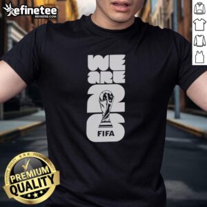 Official We Are 2026 FIFA World Cup Trophy Lights T-Shirt featuring vibrant design and celebration of the tournament.
