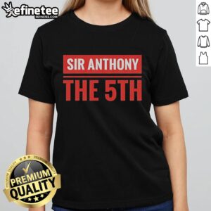 Premium Sir Anthony The 5th Stacked Block Ladies Tee in stylish design, perfect for casual and chic looks.