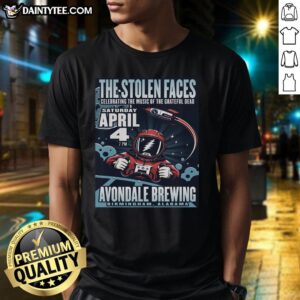 Alt Text: Premium The Stolen Faces poster T-shirt for the 2026 Birmingham AL event, featuring vibrant graphics and stylish design.
