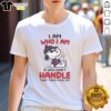 Funny Snoopy I Am Who I Am Middle Finger T-Shirt featuring Snoopy giving a playful gesture, perfect for casual wear.