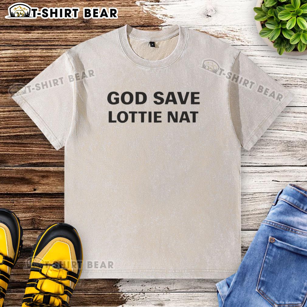 Funny Sophie Thatcher In Style With The God Save Lottienat Washed T Shirt Funny Sophie Thatcher wearing a 'God Save Lottienat' washed t-shirt, showcasing trendy casual style.