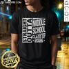 Alt Text: Funny Straight Outta Middle School Class Of 2026 T-Shirt featuring a playful design perfect for graduates.
