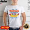 Alt Text: Funny t-shirt design featuring 'Yeah I Use Outlook' text and a playful hot dog graphic, perfect for Outlook fans.