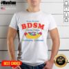 Alt Text: Funny Yeah I'm Into BDSM T-Shirt featuring playful graphics of buns, dogs, sausages, and mustard for humor lovers.