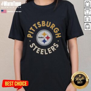 Nice Pittsburgh Steelers Circle Ladies Tee featuring a stylish design, perfect for female fans of the team.
