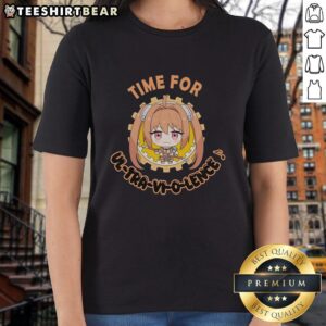 Pretty Time for Ul Tra Vi O Lence anime ladies tee featuring vibrant graphics of popular anime characters.