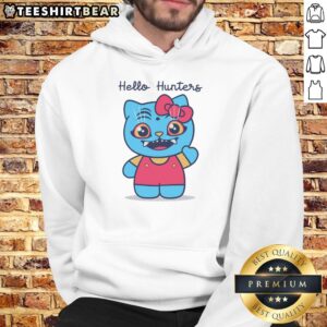 Alt Text: Cute Awesome Hello Hunters Hello Kitty Hoodie featuring playful design and vibrant colors for fans of Hello Kitty.