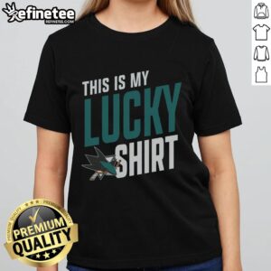 Premium San Jose Sharks 'This Is My Lucky Ladies' tee showcasing team logo and stylish design for female fans.