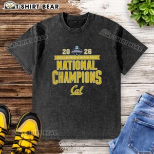 Cal Golden Bears 2026 NCAA Women's Water Polo National Champs Victory Washed T-Shirt showcasing team pride and style.