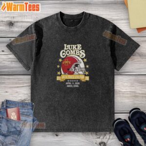 Nice Luke Combs x Iowa State Cyclones 2026 washed t-shirt featuring a stylish design for fans and music lovers.