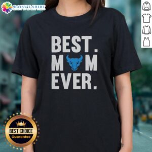 Awesome Buffalo Bulls Football Best Mom Ever Mother's Day ladies tee in vibrant colors, perfect gift for sports-loving moms.
