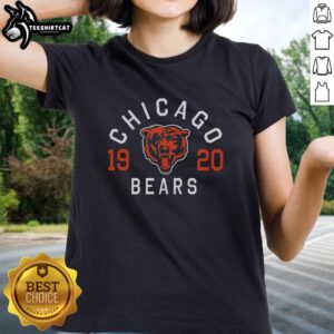 Alt Text: Premium Chicago Bears Heritage Ladies Tee featuring team colors and logo, perfect for female fans and casual wear.
