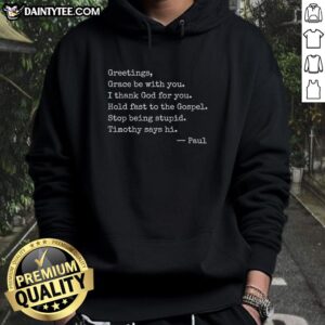 Official Greetings 'Grace Be With You' hoodie, featuring a heartfelt message and stylish design, perfect for expressing gratitude.