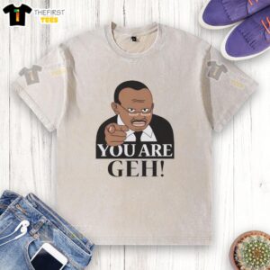 Alt Text: Official You Are Geh meme washed t-shirt featuring a bold graphic design for meme lovers and fashion enthusiasts.