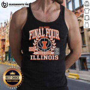 Illinois Illini Final Four 2026 men's basketball tank top displayed at Luca Oil Stadium, showcasing team pride and style.