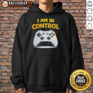 Top I Am In Control Game Hoodie featuring a stylish design and comfortable fit, perfect for gamers and casual wear.