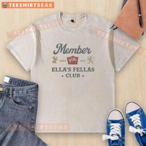 Alt Text: Awesome Member Since 2023 Ellas Fellas Club washed t-shirt featuring a stylish design and vibrant colors.