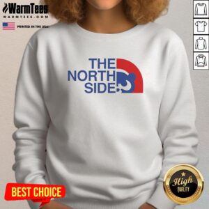 Good The North Side parody logo sweatshirt featuring a playful design and vibrant colors for trendy streetwear style.