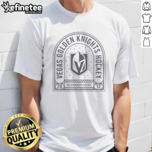 Alt Text: Awesome Vegas Golden Knights Hockey 2017 Archway Design T-Shirt featuring vibrant team colors and logo.