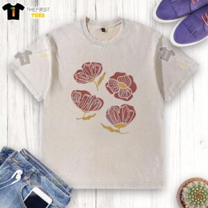 Nice Red Poppy Floral Fck T-Shirt - Image 6