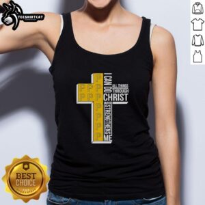 Pretty Pittsburgh Pirates tank top featuring 'I Can Do All Things Through Christ Who Strengthens Me' design.