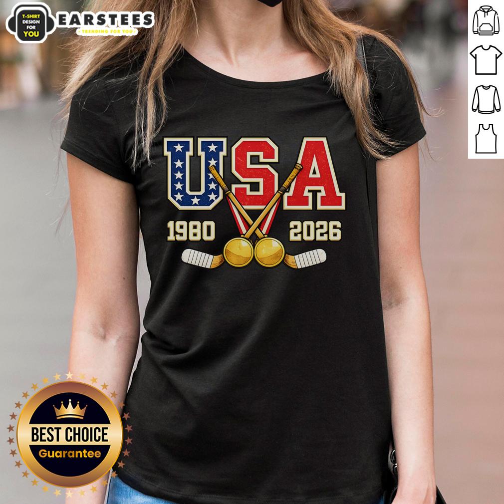 good-1980-and-2026-hockey-vintage-usa-champions-ladies-tee Vintage USA Champions ladies tee featuring hockey design from 1980 and 2026, perfect for sports enthusiasts.