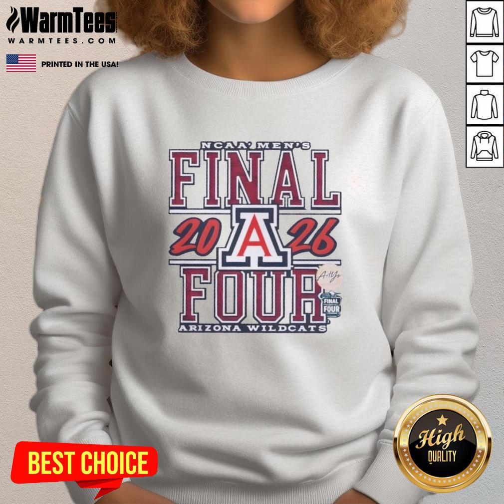good-2026-ncaa-mens-final-four-arizona-wildcats-basketball-graphic-sweatshirt Good 2026 NCAA Men's Final Four Arizona Wildcats basketball graphic sweatshirt featuring team colors and logo.