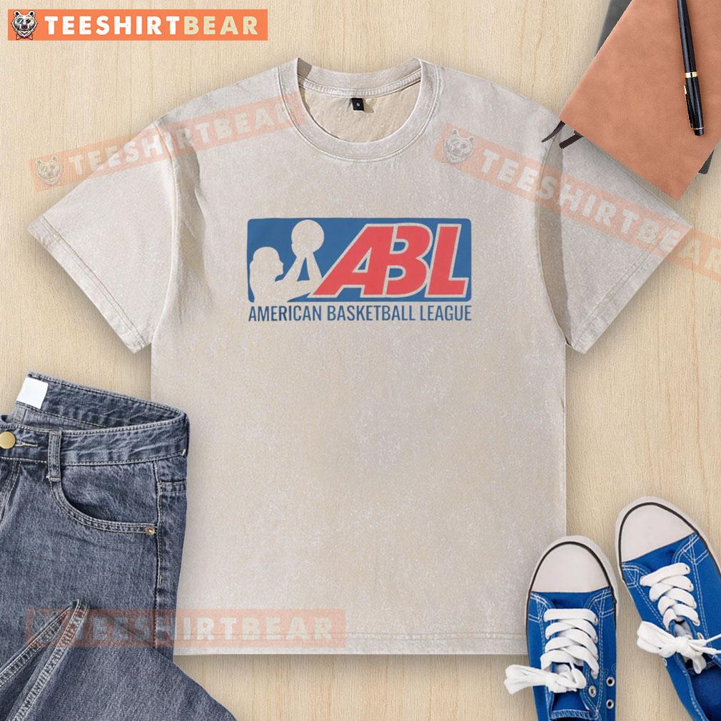 good-american-basketball-league-logo-washed-t-shirt Good American Basketball League logo on a washed t-shirt, perfect for fans and casual wear enthusiasts.